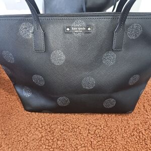 Kate Spade Black Polka Dot Tote